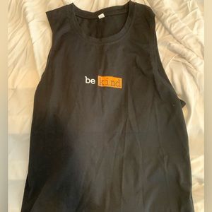 Black “Be Kind” tank top